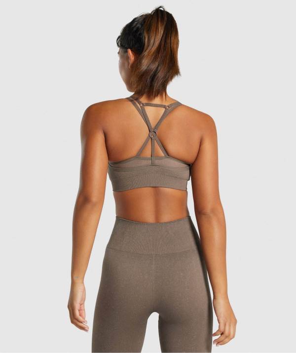 Damske Športové Podprsenky Gymshark Adapt Fleck Seamless Hnede | SQ1524370